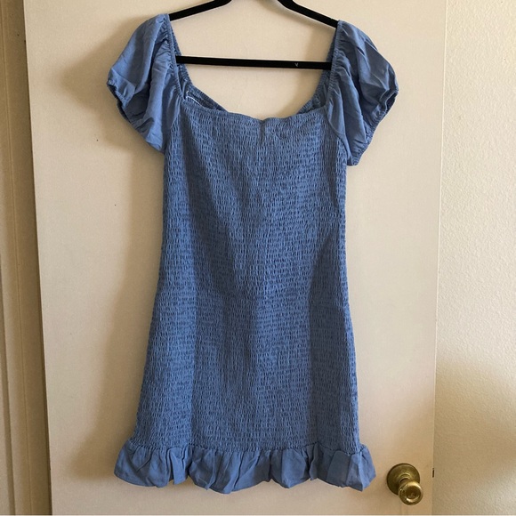 Blush Smocked Tie Knot Mini Dress | NWT - Picture 8 of 11